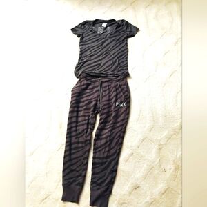 Lovely PINK top & bottom set, zebra and sequined design